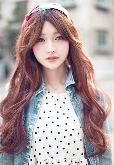15 Photos Korean Long Haircuts For Women With Red Hair