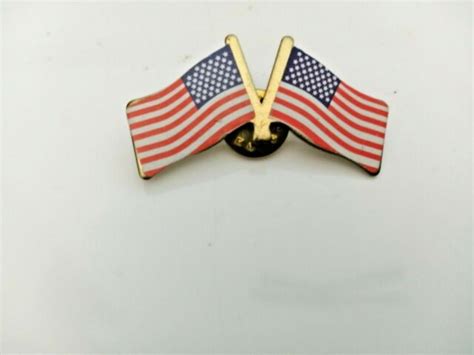 American Flag Lapel Pin Double Flags Ebay