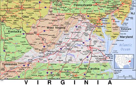 Va · Virginia · Public Domain Maps By Pat The Free Open Source