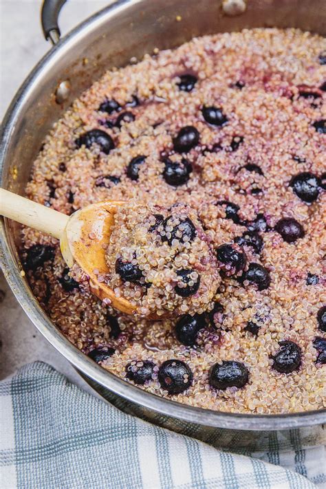 Blueberry Cinnamon Quinoa Breakfast Bowl Plants Rule