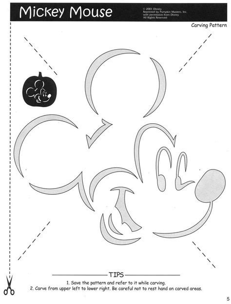 Mickey Mouse Pumpkin Stencil Printable