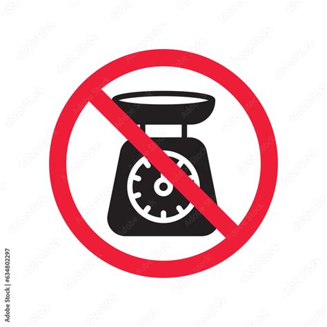 Vecteur Stock Prohibited Weight Vector Icon No Scale Icon Forbidden