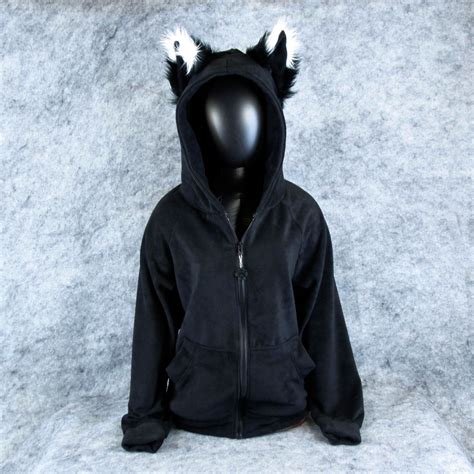 Pawstar Fox Ears Hoodie Animal Jacket Coat Hoody Soft Fluffy Etsy