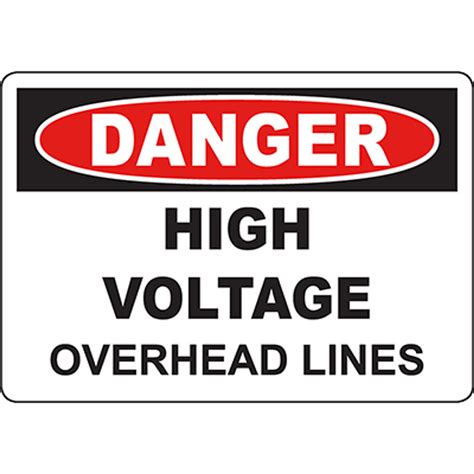 Danger High Voltage Overhead Lines Sign Graphic Products