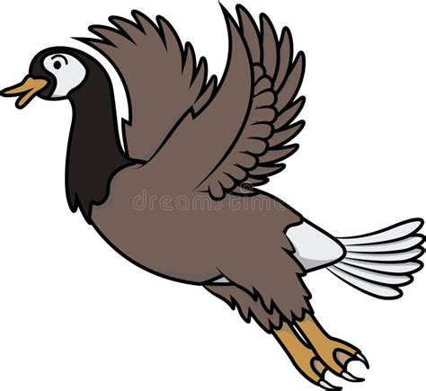 Flying Duck Cartoon Color Illustration Stock Vector Illustration Of