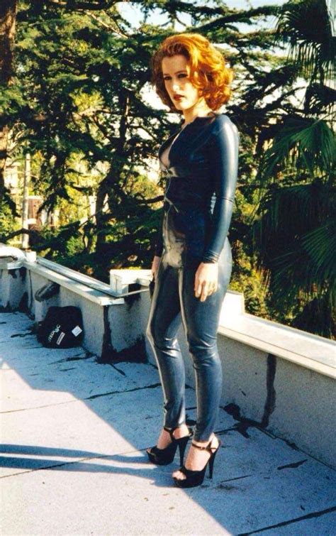 Recently Released Blue Catsuit Pic Gillian Anderson Celebs Anderson