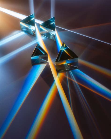 Perspective Of Genesis Light Rays In Prism Ray Rainbow Spectrum Dispersion Optical Effect In