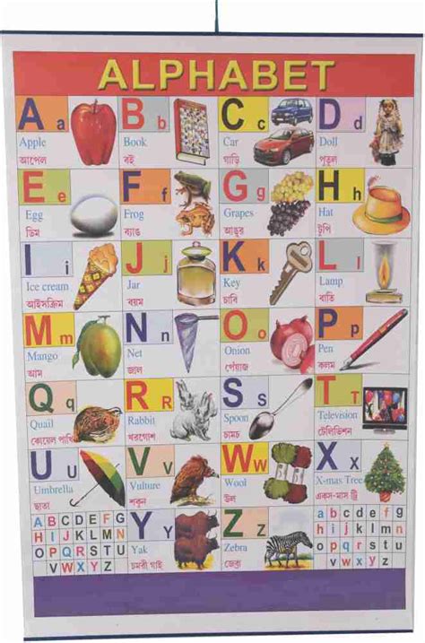 Alphabet Chart Early Learning Educational Chart For Kids