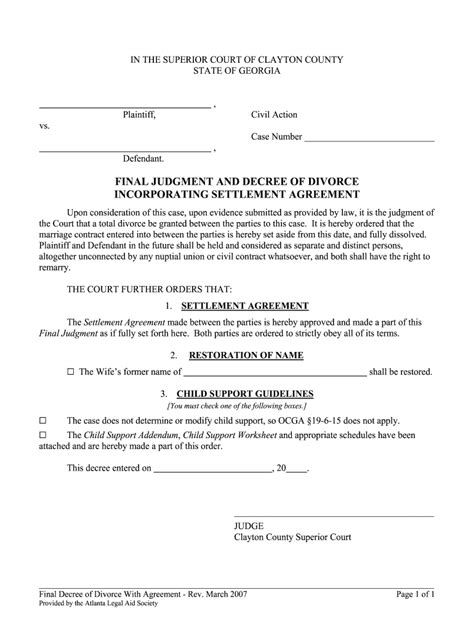 Divorce Decree 2007 2024 Form Fill Out And Sign Printable Pdf