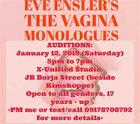 The Vagina Monologues 2019 Auditions MimaiScribbles