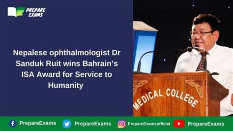 Nepalese Ophthalmologist Dr Sanduk Ruit Wins Bahrains Isa Award For