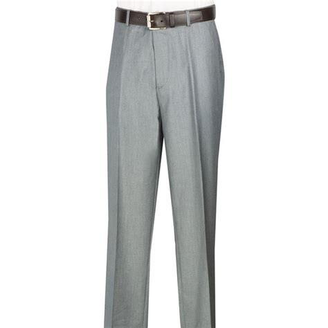 Mens Dress Pants Flat Front Design In Gray Mens Fashion
