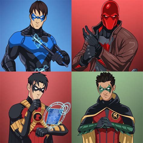 Nightwing Dick Grayson Red Hood Jason Todd Red Robin Tim Drake