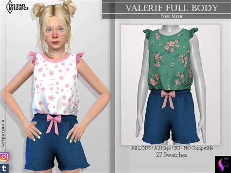 The Sims Resource Valerie Full Body In 2022 Sims 4 Children Sims 4