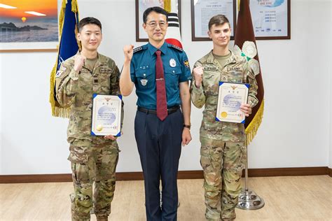 Korean National Police Recognize Daegu Soldiers For Emergency Response
