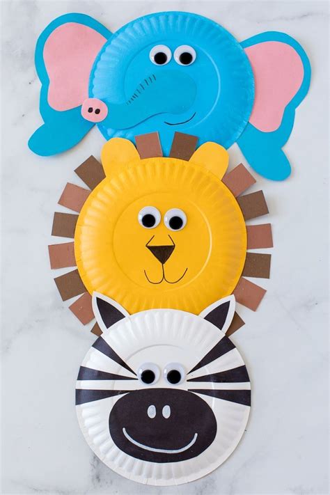 Paper Plate Jungle Animals Animal Crafts For Kids Paper Plate Crafts
