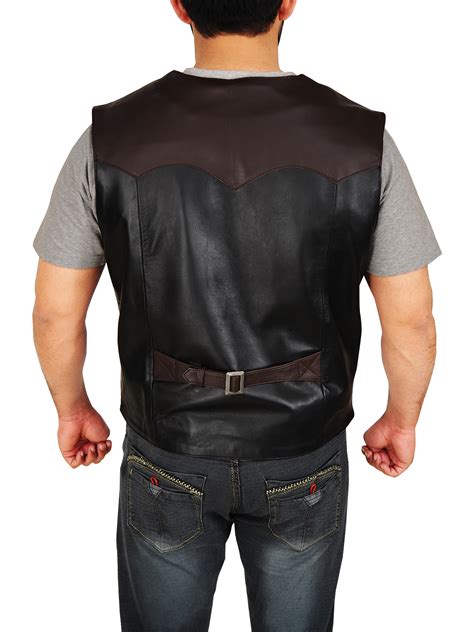 Trending Men Cowboy Leather Vest Men Jacket Mauvetree