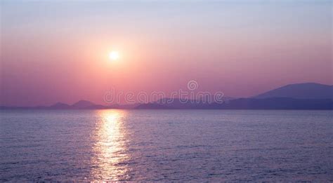 Beautiful Purple Sunset Stock Image Image Of Panorama 45437257