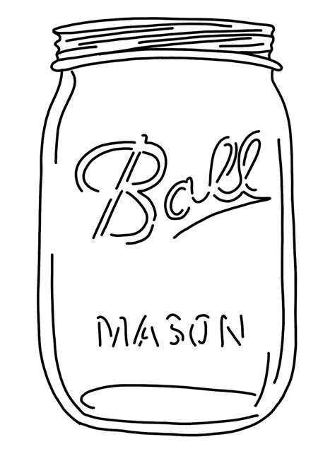 Hand Drawn Mason Jar SVG File Drawn Clipart Cutting File Etsy