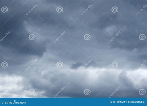 Gray Cloudy Sky Clouds Overcast Sky Background Stock Photo Image Of
