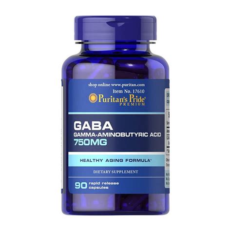 Gaba Gamma Aminobutyric Acid 750 Mg 90 Caps купить Аминокислоты Puritans Pride в Киеве и