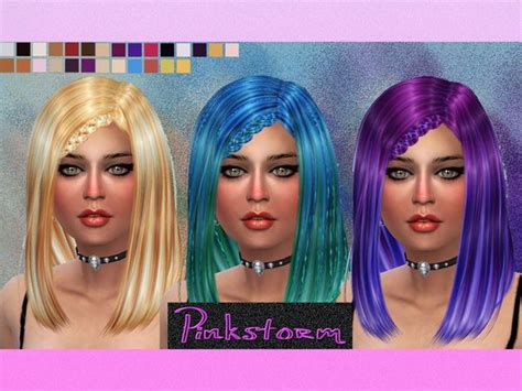 The Sims Resource 27 Re Colors Of Alesso Circus Hair By Pinkstrom42