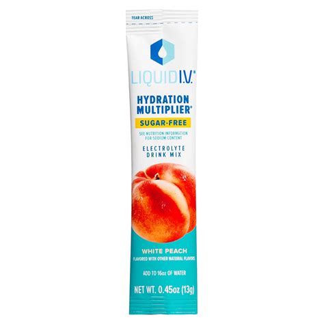 Liquid I V Hydration Multiplier Sugar Free Electrolyte Drink Mix White Peach Shop Mixes