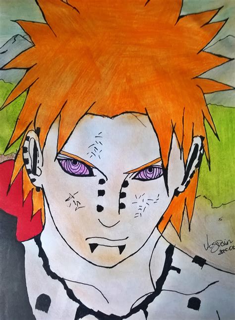 Naruto Shippuden Pain Akatsuki Drawing By As By Asdrawings On