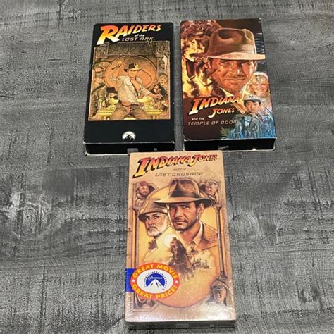 INDIANA JONES VHS RAIDERS Of The Lost Ark Temple Of Doom Last Crusade