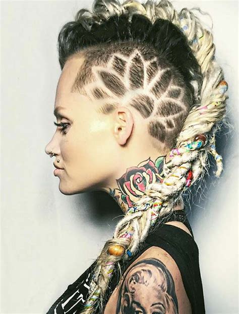 45 Undercut Hairstyles With Hair Tattoos For Women