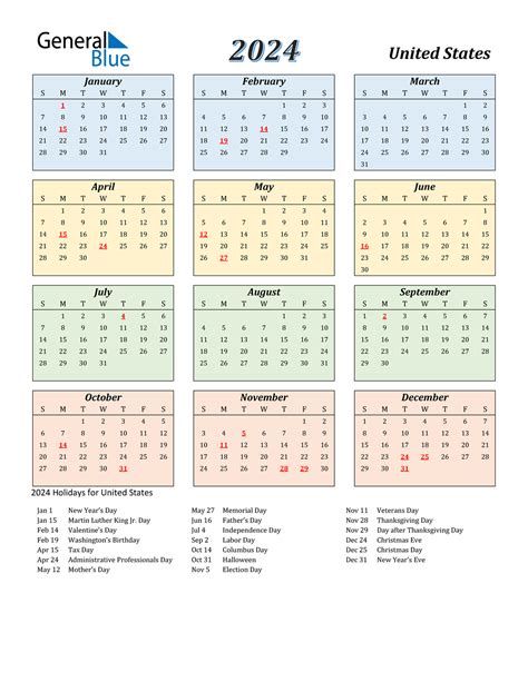 Free 2024 Calendar With Holidays Zohal - Gambaran