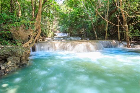 Huai Mae Khamin Waterfall Stock Image Image Of Flowing 55126131