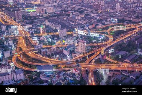 Thailand Bangkok City Downtown Highways Stock Photo Alamy