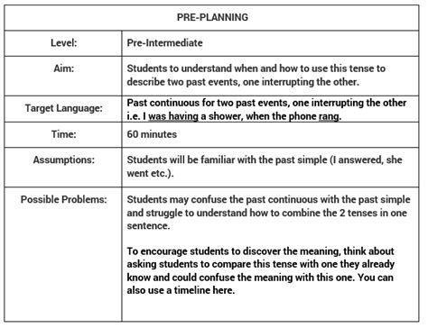 Ppp Lesson Plan Based On The Past Continuous Interrupted With The