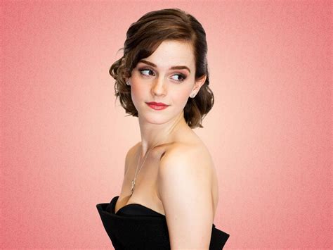 Cute Emma Watson Hot Cleavage Hd Desktop Wallpaper Widescreen High