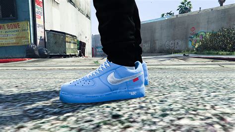 The air jordan 1 low unc was used as inspiration behind eric koston's latest nike sb collaboration late 2019, and now the classic color this offering of the air jordan 1 low features a white leather underlay with university blue leather overlays. Nike Air Force 1 Low Off-White MCA University Blue - GTA5 ...