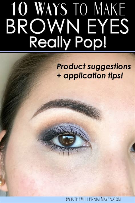 Below i listed the products used to achieve this colorful eye makeup look as well as the tip: 10 Ways to Make Brown Eyes REALLY Pop! (Makeup for Brown Eyes) | The Millennial Maven