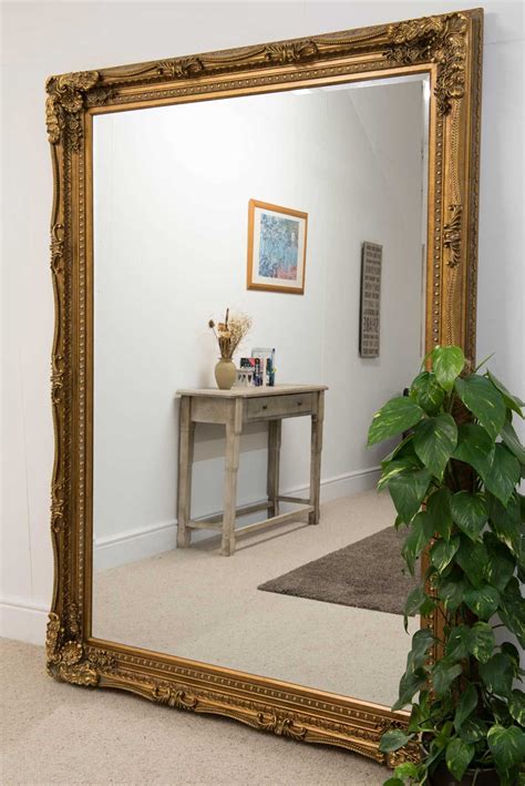 Charlton Gold Framed Mirror 122x90cm Soraya Interiors Uk Gold