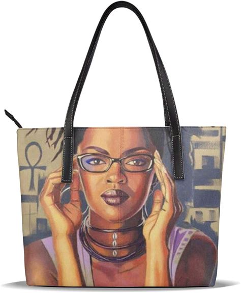 Portable Handbag African American Women Art Printed Waterproof Travel Handbagmulti