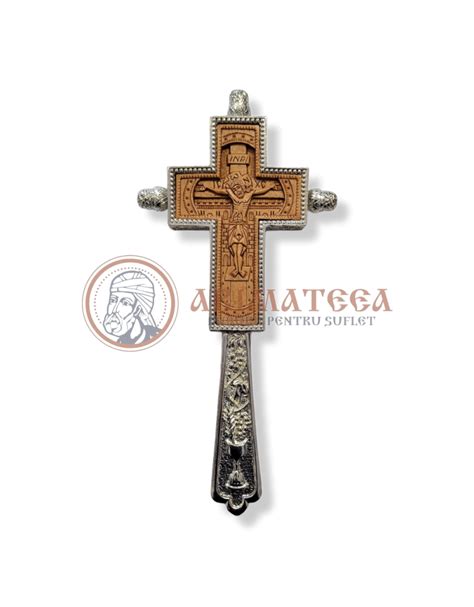 Cruce De Binecuvântare Sculptată Manual Argintată 13743