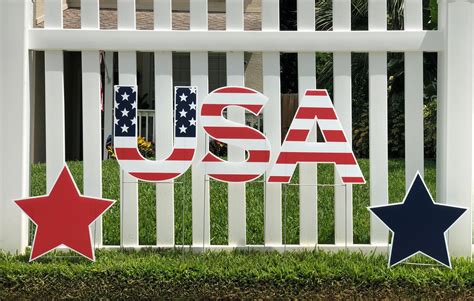 Usa Yard Sign Usa Letters July 4th Yard Decorations July Etsy Yard