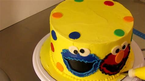 Sesame Street Cake With Elmo And Cookie Monster Youtube
