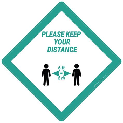 Please Keep Your Distance Placard Sign