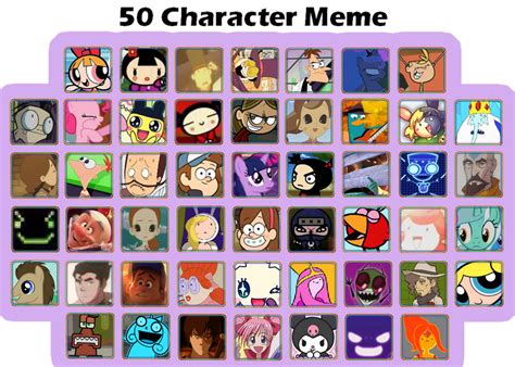 50 Characters Meme New Characters By Cappy Code On Deviantart