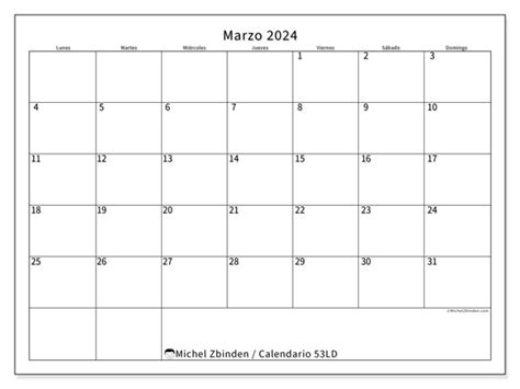 Calendario Marzo 2024 53 Michel Zbinden Es