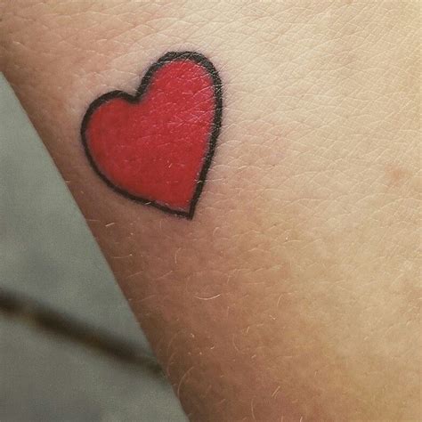 Small Wrist Tattoo Red Heart Red Heart Tattoos Heart Tattoo Wrist