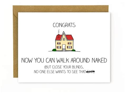 Funny New Home Housewarming Congratulations Card Walk Etsy