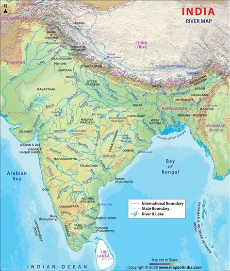 The River Map Of India A Comprehensive Guide World Map Colored