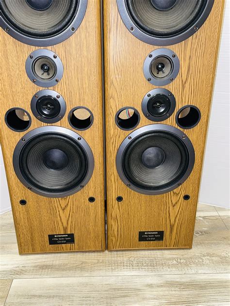 Pioneer Cs J725 4 Way Twin Woofer System Home Theater Floor Speakers
