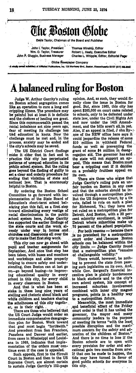 From the archives: 1974 Globe editorial on busing - The Boston Globe